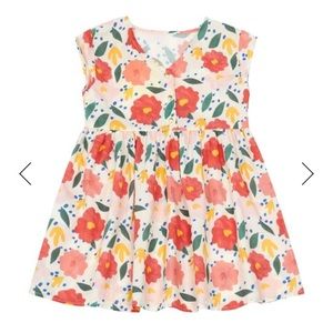 Girls 2T Hundred Pieces from Smallable girls floral dress offwhite cotton canvas